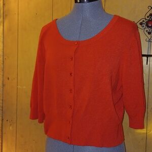 Ashley Stewart Bold Red Knit Top